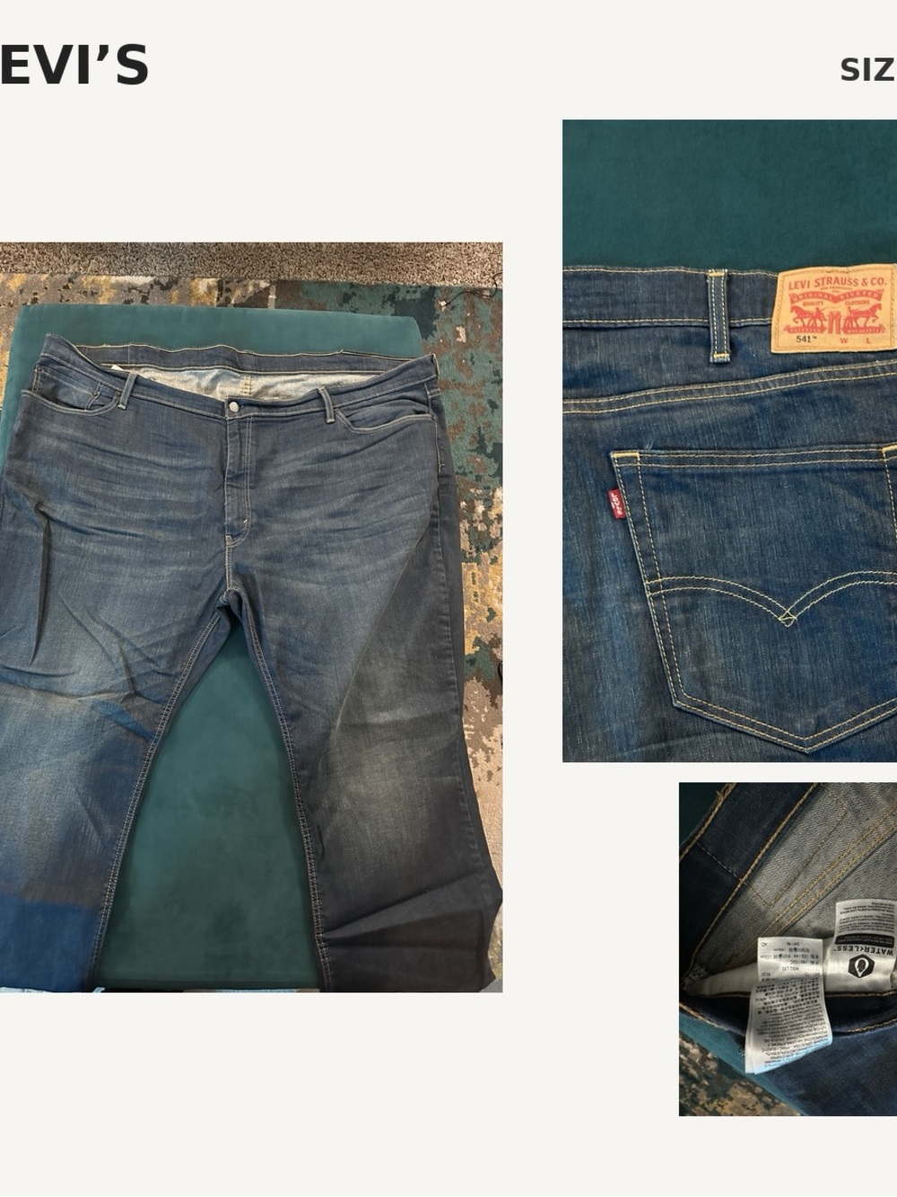 Levi's 541 Men's Jeans Waist 52 x 32 Blue Like New
